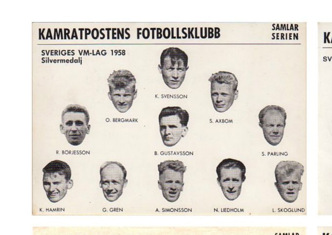 Fyra bilder på Svenska landslaget