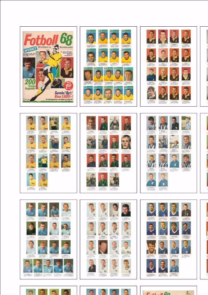 Katalog i miniformat. 15 A4-sidor läsbar text.