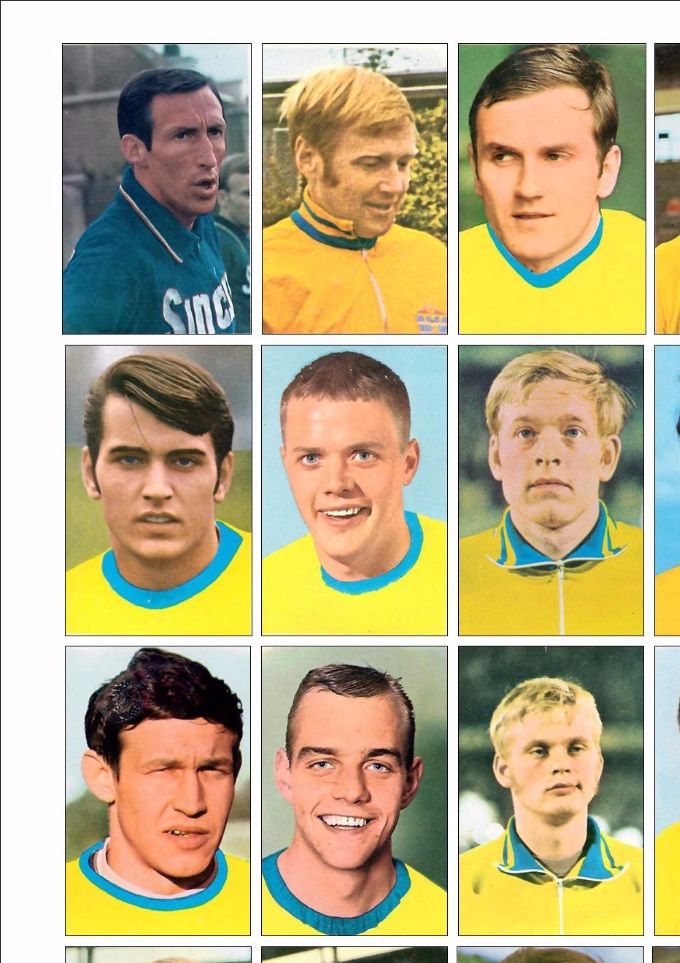 Halva Sveriges trupp ovan. 
Trots 32 spelare missade man Claes Cronqvist och Sten Pålsson som ingick i den slutliga VM-truppen.
Spelare som är med i albumet, men inte kom till VM: Inge Danielsson, Ove Eklund, Björn Eriksson, Göran Hagberg, Christer Hult, Hans Johansson, Jan Karlsson, Sven Lindman, Håkan Magnusson, Roger Magnusson och Staffan Tapper.
