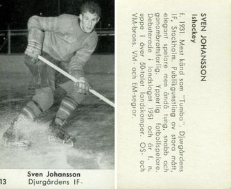 Nr 13 Sven Johansson, med baksidestext