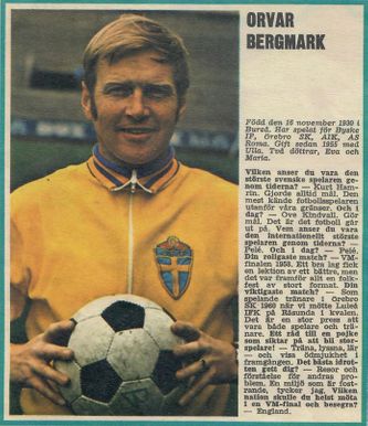 Orvar Bergmark landslagets förbundskapten 1970.